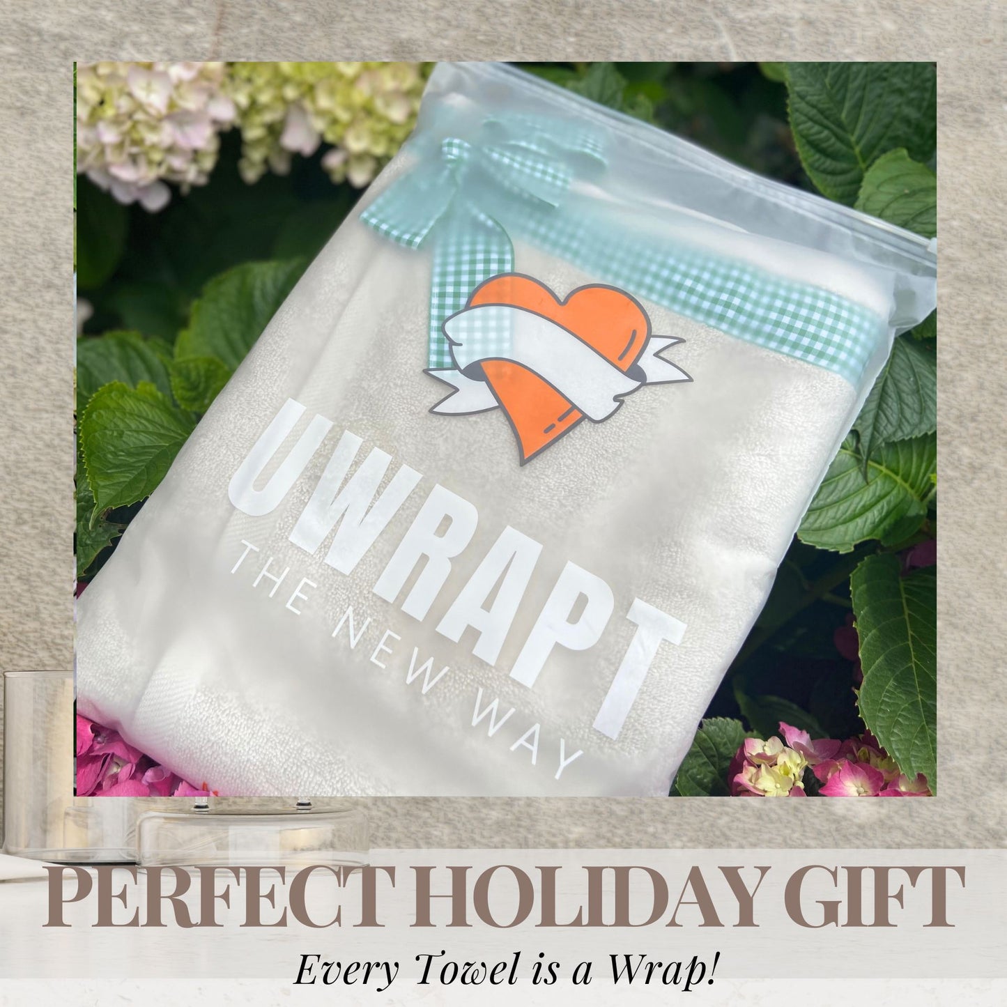 UWRAPT - His & Hers Towel + Wrap All-in-One with Adjustable Tie Closure. No Hook & Loop. No Elastic. No Buttons. No Snaps. Simply Wrap, Tie, & Go!