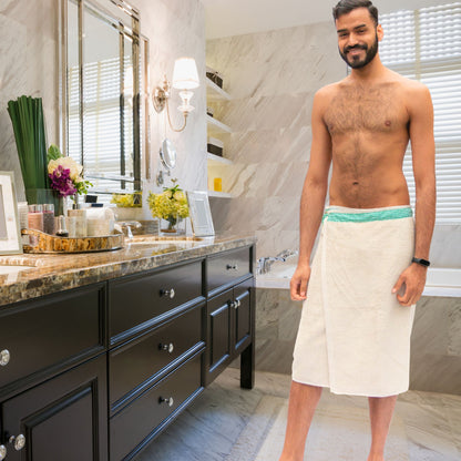 UWRAPT - His & Hers Towel + Wrap All-in-One with Adjustable Tie Closure. No Hook & Loop. No Elastic. No Buttons. No Snaps. Simply Wrap, Tie, & Go!