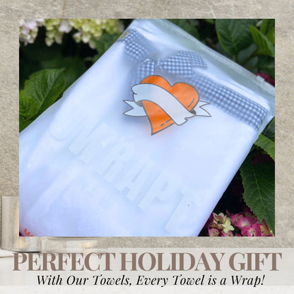UWRAPT - Towel + Wrap All-in-One with Adjustable Tie Closure. No Hook & Loop. No Elastic. No Buttons. No Snaps. Simply Wrap, Tie, & Go!