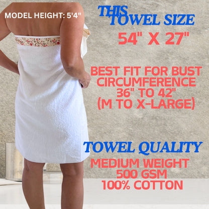 UWRAPT - Towel + Wrap All-in-One with Adjustable Tie Closure. No Hook & Loop. No Elastic. No Buttons. No Snaps. Simply Wrap, Tie, & Go!