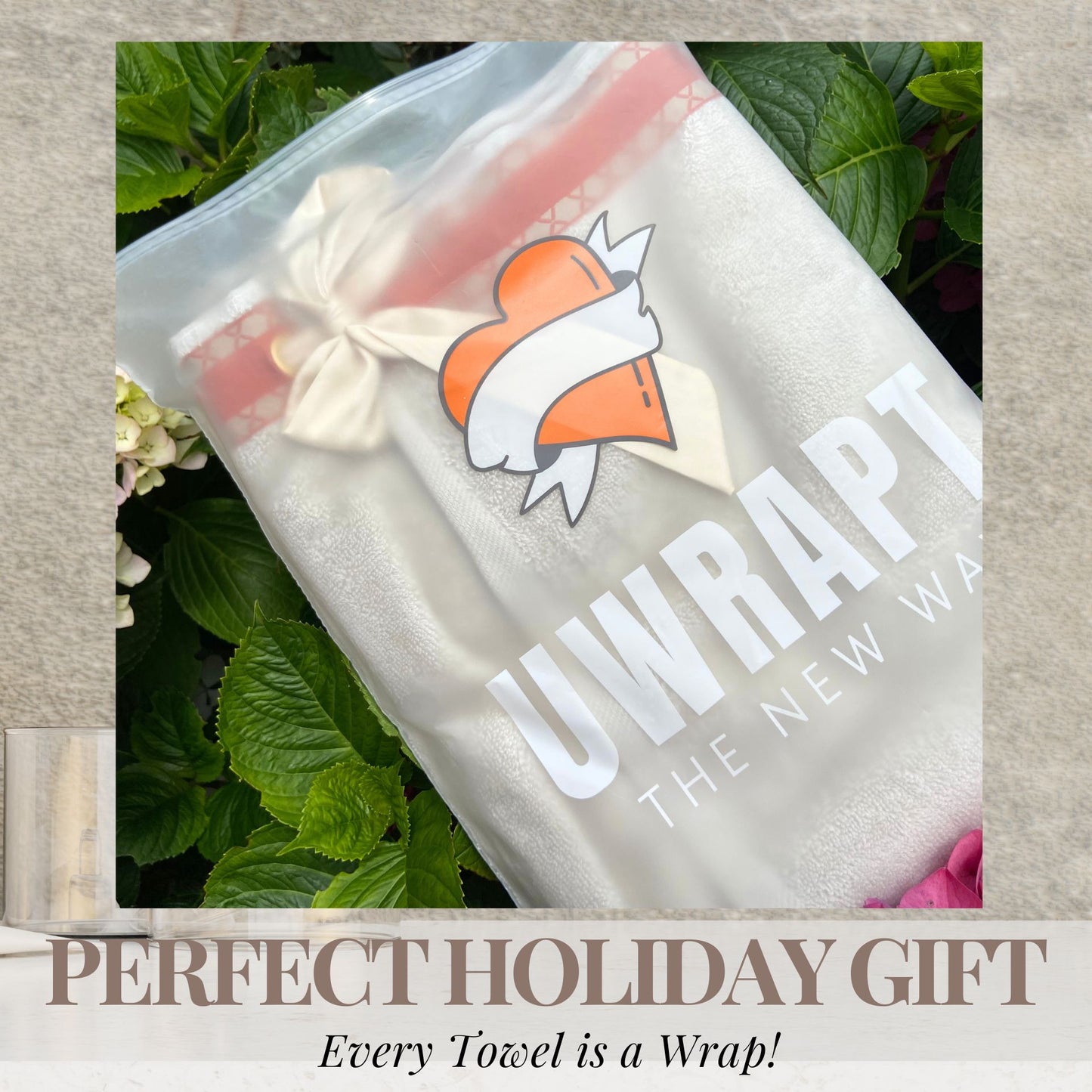 UWRAPT - Towel + Wrap All-in-One with Adjustable Tie Closure. No Hook & Loop. No Elastic. No Buttons. No Snaps. Simply Wrap, Tie, & Go!