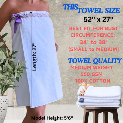 UWRAPT - Towel + Wrap All-in-One with Adjustable Tie Closure. No Hook & Loop. No Elastic. No Buttons. No Snaps. Simply Wrap, Tie, & Go!