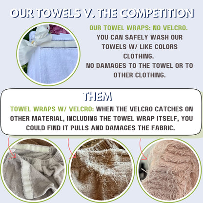 UWRAPT - Towel + Wrap All-in-One with Adjustable Tie Closure. No Hook & Loop. No Elastic. No Buttons. No Snaps. Simply Wrap, Tie, & Go!