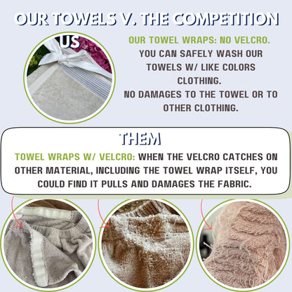 UWRAPT - Towel + Wrap All-in-One with Adjustable Tie Closure. No Hook & Loop. No Elastic. No Buttons. No Snaps. Simply Wrap, Tie, & Go! |100% Cotton, Soft, Absorbent, Lightweight for After Shower, Spa, Sauna, Pool, Travel