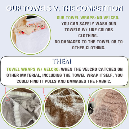 UWRAPT - Towel + Wrap All-in-One with Adjustable Tie Closure. No Hook & Loop. No Elastic. No Buttons. No Snaps. Simply Wrap, Tie, & Go!