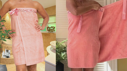 UWRAPT - Towel + Wrap All-in-One with Adjustable Tie Closure. No Hook & Loop. No Elastic. No Buttons. No Snaps. Simply Wrap, Tie, & Go!