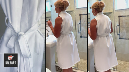 UWRAPT - Bathrobes for Women Sleeveless - Spa Robe for Hot Weather (XS – XL)