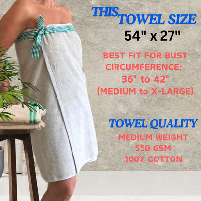 UWRAPT - His & Hers Towel + Wrap All-in-One with Adjustable Tie Closure. No Hook & Loop. No Elastic. No Buttons. No Snaps. Simply Wrap, Tie, & Go!