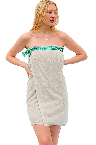 UWRAPT - His & Hers Towel + Wrap All-in-One with Adjustable Tie Closure. No Hook & Loop. No Elastic. No Buttons. No Snaps. Simply Wrap, Tie, & Go!