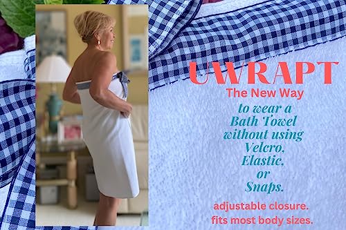 UWRAPT - Towel + Wrap All-in-One with Adjustable Tie Closure. No Hook & Loop. No Elastic. No Buttons. No Snaps. Simply Wrap, Tie, & Go!